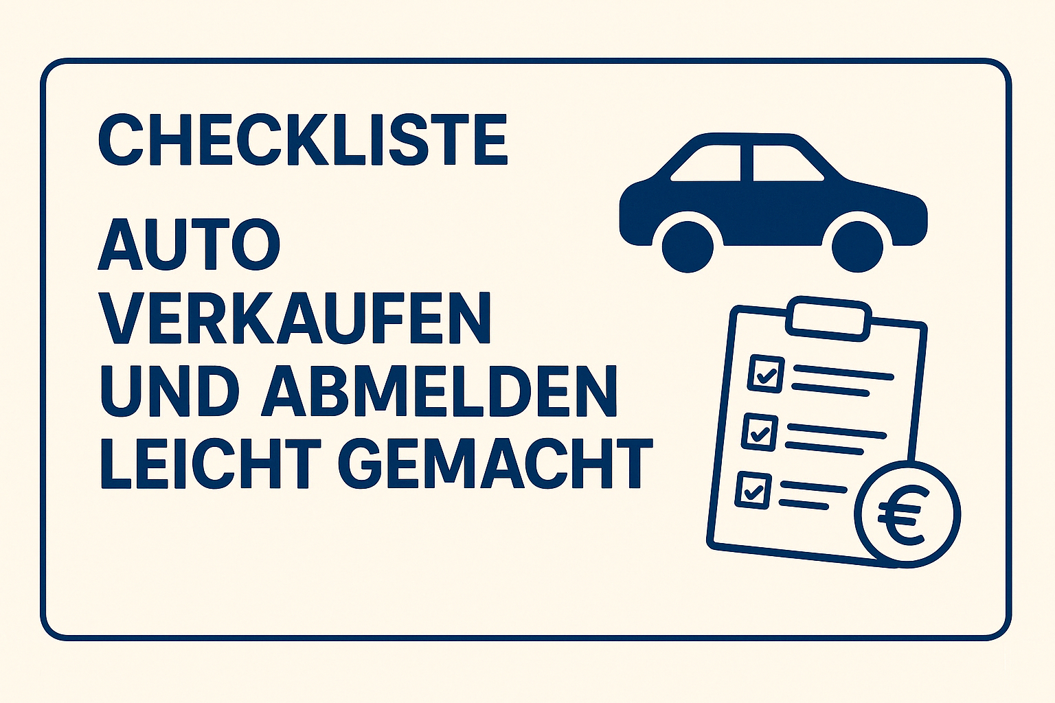 Stilvolle Auto Verkaufen Abmelden Bild